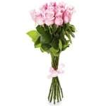 Композиция из 15 розовых роз (80см)